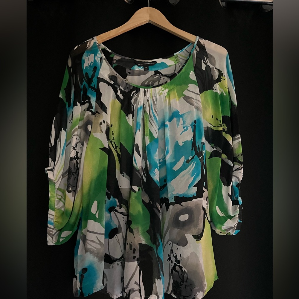 Chiffon 3/4 length blouse